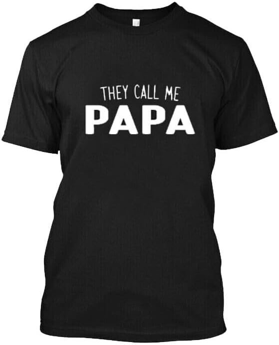 Custom They Call me Papa Men T Shirt Black for Men S чёрный