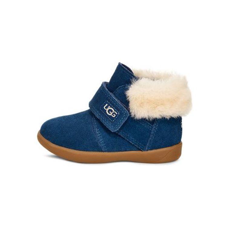 UGG Nolen Comfortable Versatile Suede Childrens Boots Kids Boots Dark-Blue 1106229T-NWNV 28.5