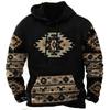 Christmas Men's Hoodie Retro Indian Animal Pattern Cowboy Style Casual Fashion Hooded Sweatshirt Unisex Harajuku Oversized Top