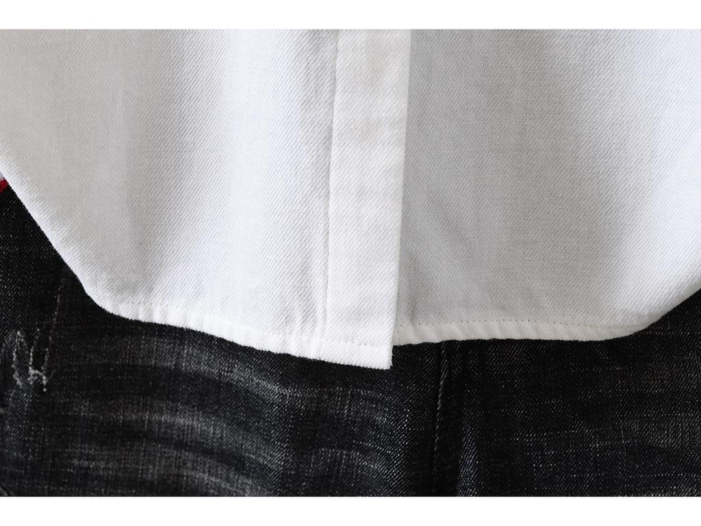 2026 Spring/Autumn Solid Color Brushed Cotton Long-Sleeve Unisex Japanese Casual Shirt