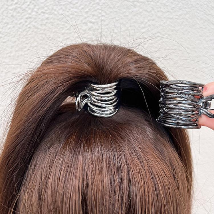 Elegant Metal Hair Claw Clip For Women Geometric Design Hairpin Hair Decoration Lightweight High Ponytail Accessories