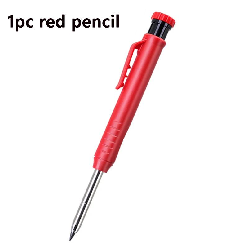 2.8mm Solid Carpenter Mechanical Pencil With Sharpener For Woodworking Construction Long Head Carpenter Pencil Stationery Tools
