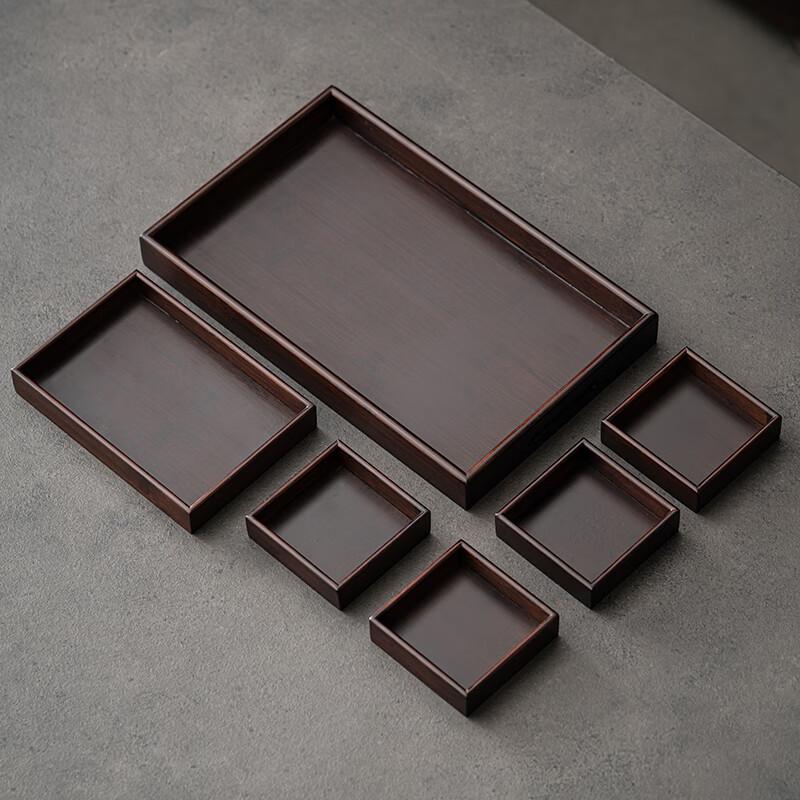 Nine-Grid Bamboo Tea Snack Serving Tray