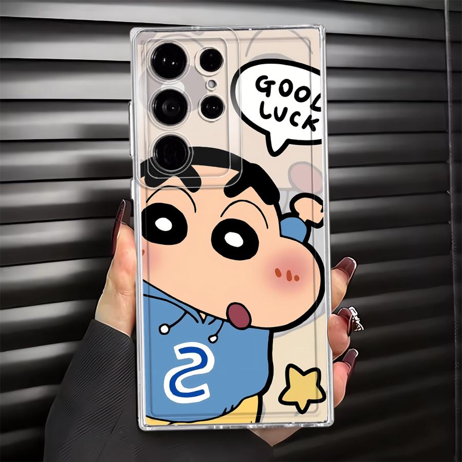 C-Crayon S-ShinChan Phone Cover Case for Samsung Galaxy S26 S20 Plus S21 S24 Note 20 Ultra 10 S23 Ultra S22 FE S25 Edge