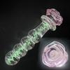 Rose Flower Luminous Glass Butt Plug Anal Toys For Adults Couples Women Non Vibrating Butt Plugs