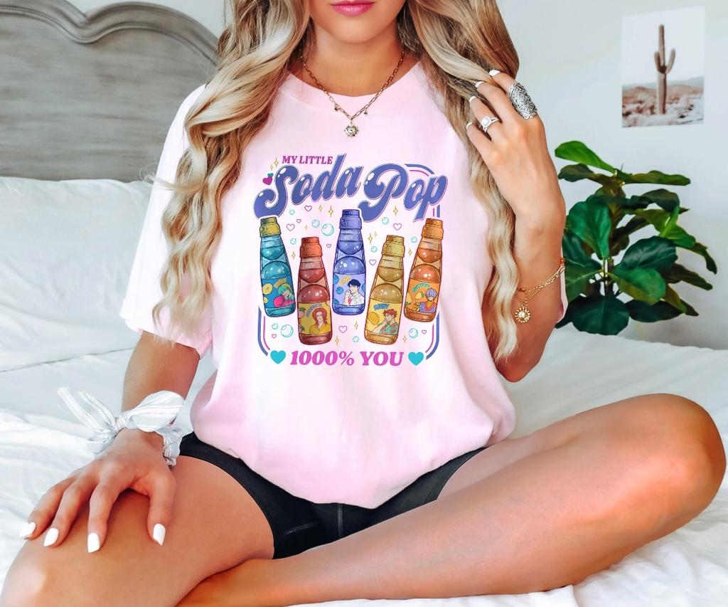 Saja Boys Soda Pop T-shirt Comfort Kpdh Shirt Huntrix Pin Shirt Kpop Demon Boy Band Inspired Shirt Jinu Demon Hunters Shirt