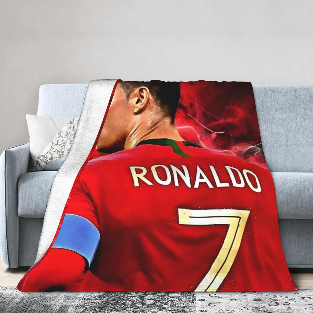 CR7 Blanket Ronaldos Wool Funny Warm Throw Blankets for Home Textile Decor