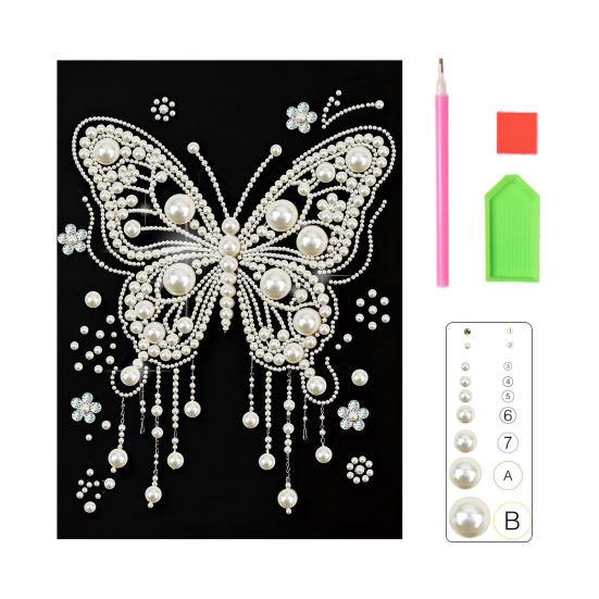 3D-Perlenmalerei-Set zum Selbermachen: Mosaik-Wandbild mit Strassperlen und Schmetterlingen für Erwachsene – ideal für die Schlafzimmerdekoration.