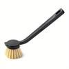 1 Pcs Pot Brush Dishwashing Brush Oil Free Long Handle Pots Brush Cleaning Dishwashing Brush Kitchen Brush Kitchen Cleaning Pan