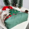 3pcs Canvas Christmas Gift Bag Cartoon Merry Christmas Decor  Merry Christmas Decor
