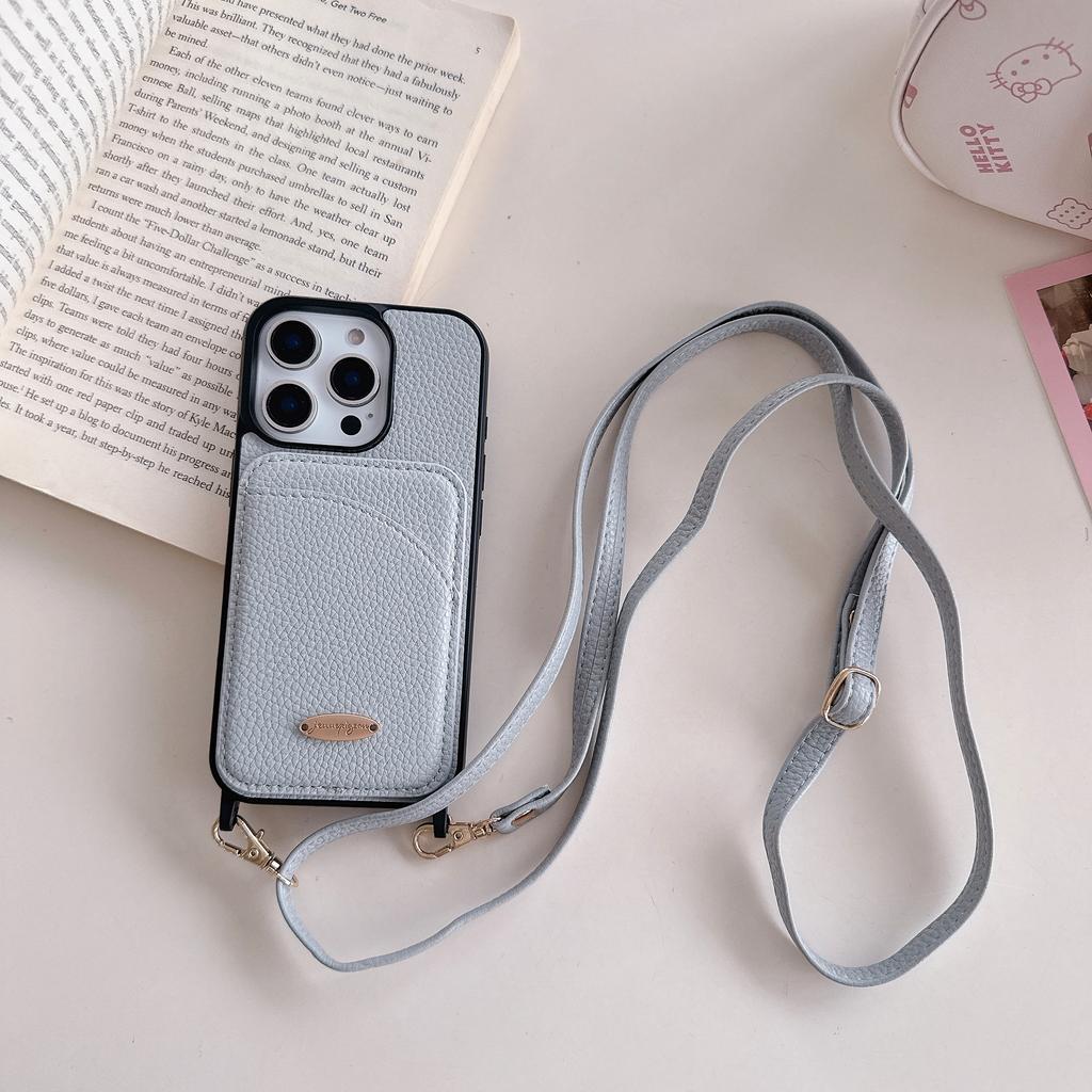 Cards Solt Wallet Leather Flip Crossbody Case For iPhone 16 Pro Max 15 Plus 14 13 12 11 Vertical Bag Pocket Long Lanyard Cover