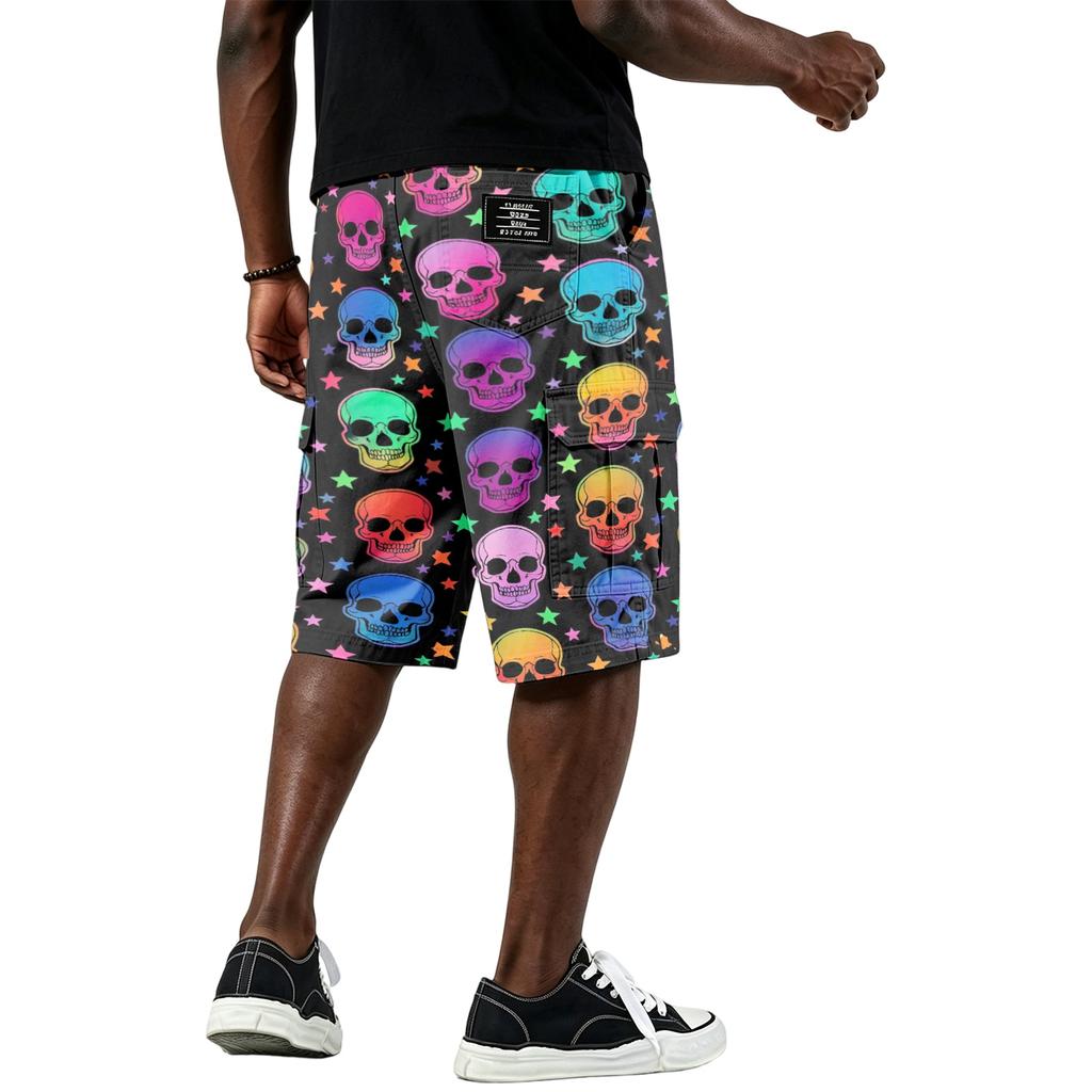 Men's Casual Drawstring Shorts with 5-Inch Inseam and Multi-Pockets