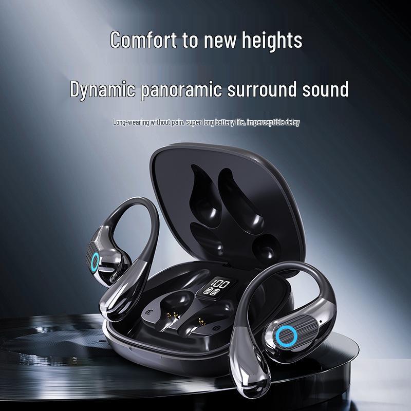 OWS Bone Conduction Bluetooth Headphones: Wireless In-Ear Sports with Long Battery Life and Digital Display