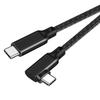 Popolier To Right Angle Cable Data Transfer 100W PD Fast Charging Video USB To Cable Compatible with and Laptops Type-C Type-C (Black, 5m) [5Gbps