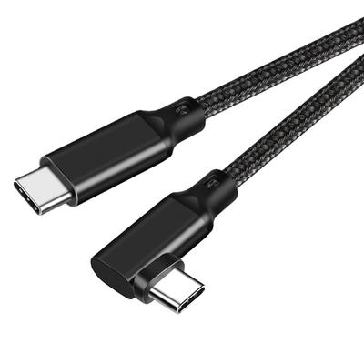 Popolier To Right Angle Cable Data Transfer 100W PD Fast Charging Video USB To Cable Compatible with and Laptops Type-C Type-C (Black, 5m) [5Gbps