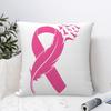 Breast Cancer Awareness Ribbon Pillow Cases Cushion Cover Awesome Zipper Decor Pillowcase for Home 40x40cm