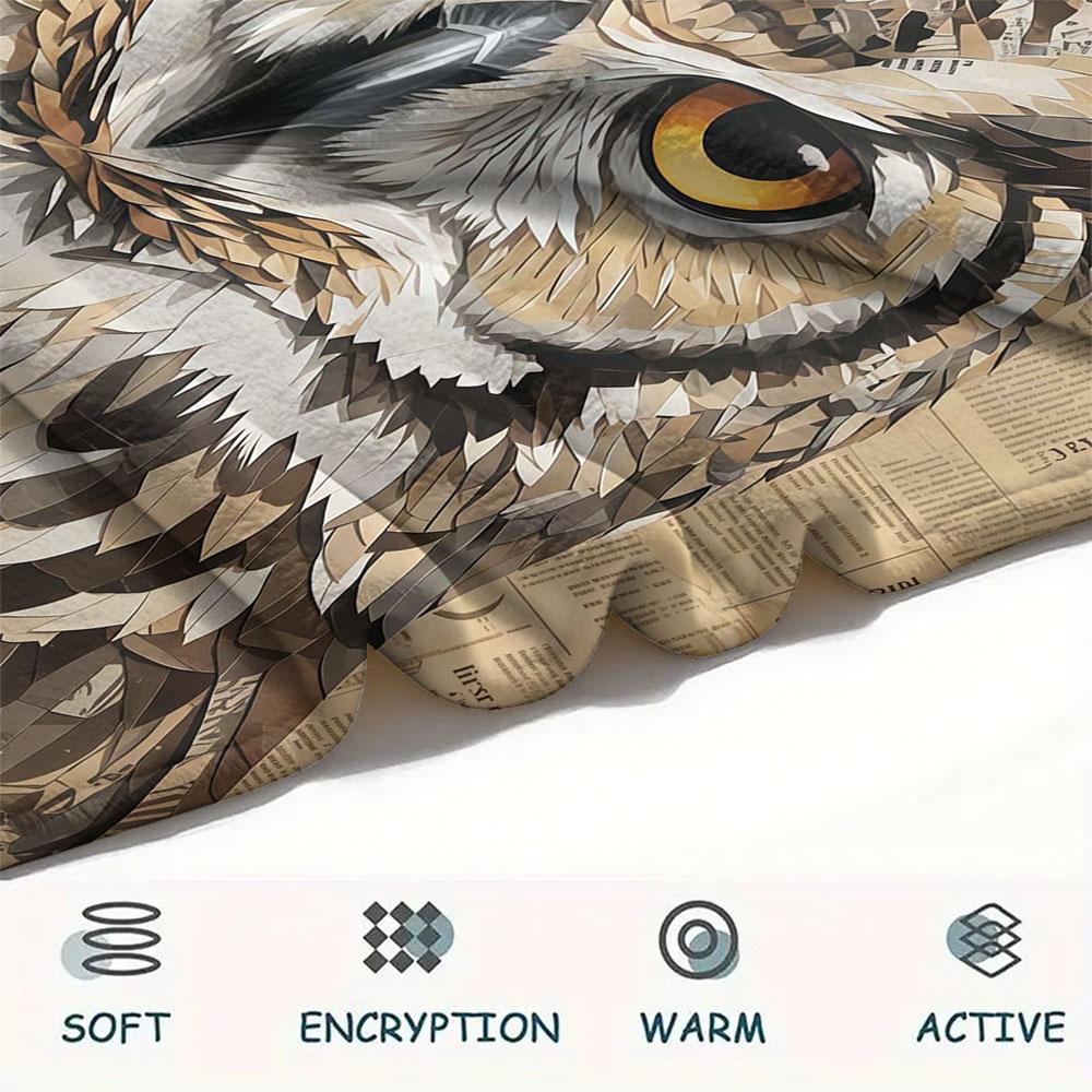 1Pc Stickerbird Print Flannel Blanket, High quality Comfortable for All Seasons, Home Decor, Warmth and Comfort, Perfect for Christmas Gifts