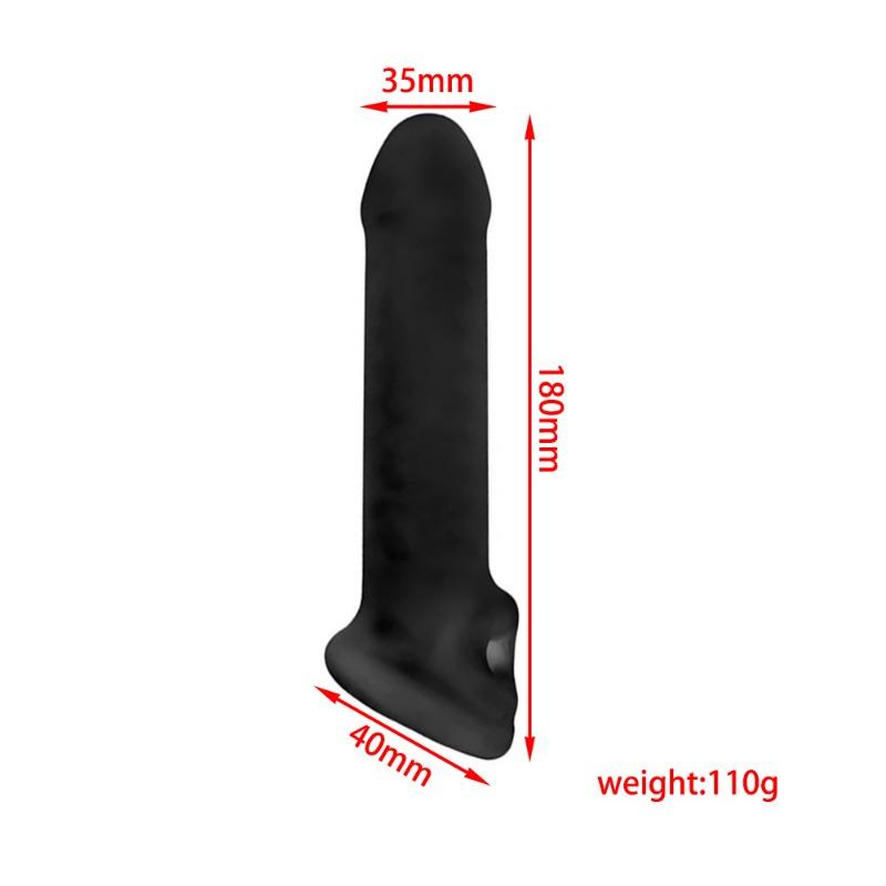 Penis Enlargement Sleeve Thicken Peins Extender Sleeve Soft Lock Sperm Cock Ring Sex Toys for Men Sex Products Penis Enlarger