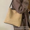 Suede bag women's 2025 new trendy autumn and winter messenger bucket bag shoulder bag large-capacity commuter tote bag