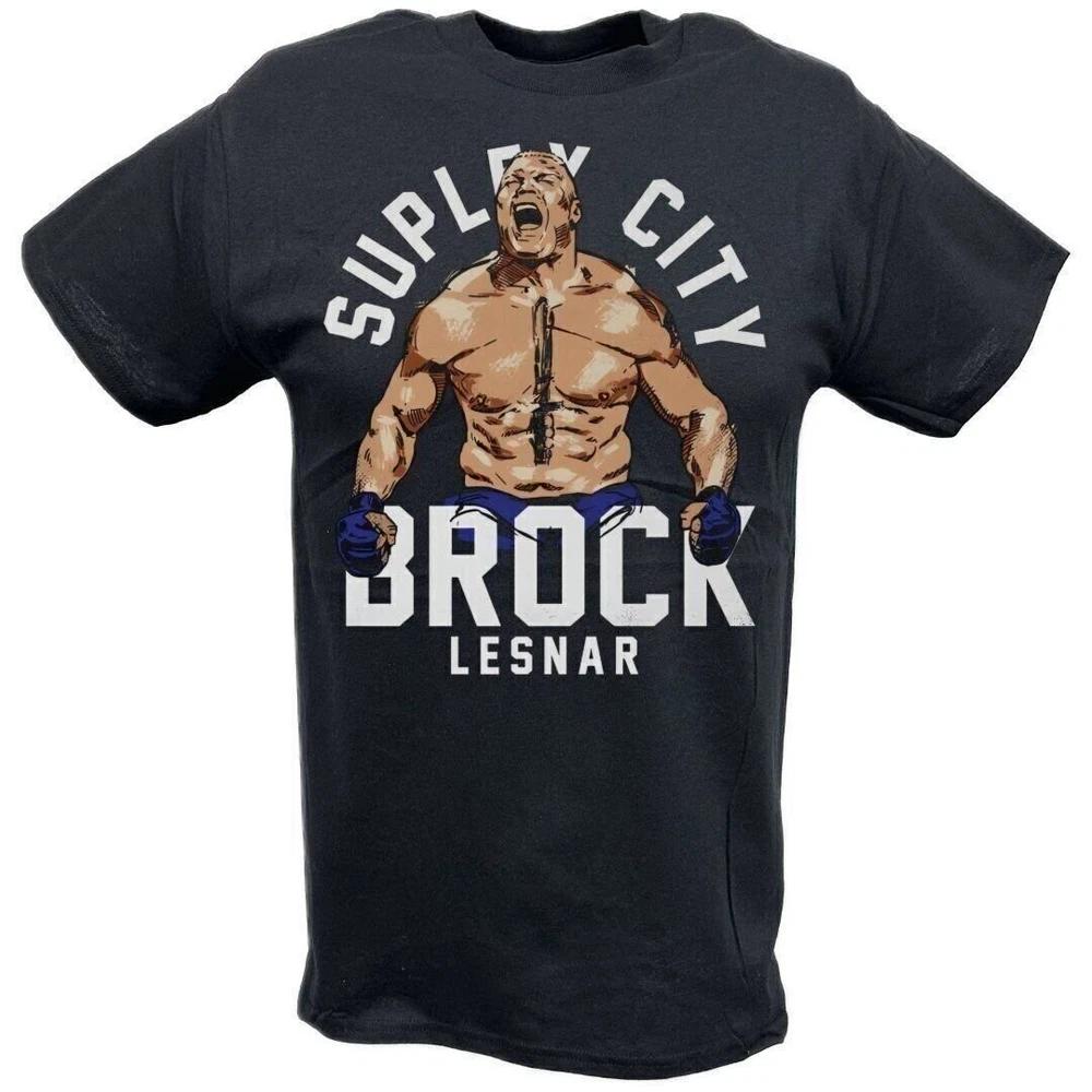 Brock Lesnar Suplex City Scream Logo Black Tshirt M