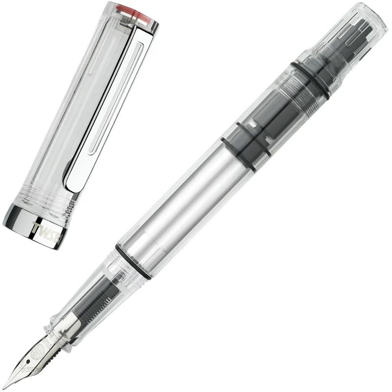 

TWSBI ECO Поршнева ручка Прозора смола Тримач для ручки-пера Великий об єм для чорнила Студентське письмо Ділові приналежності Подарунок F(0.5-0.6mm) прозорий