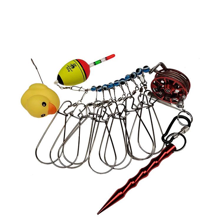 Stainless Steel Fish Stringer with Soft Snap Lock for Angling