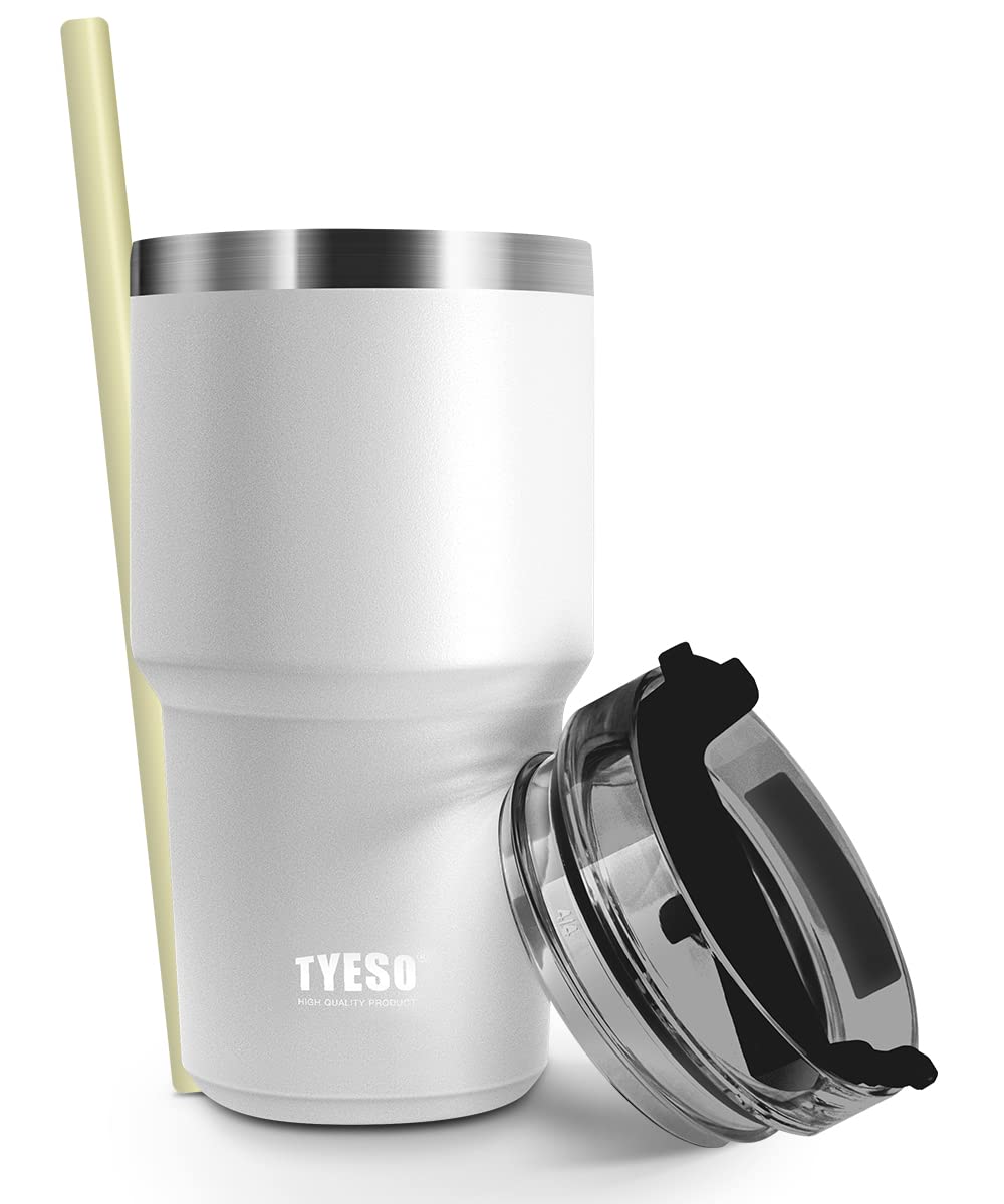 

[Japan Only] TYESO Tumbler with Straw, Water Bottle, Sports Bottle, Straw Bottle with Lid, Vacuum Insulated, 600ml, Vacuum Quencher, Thermos,