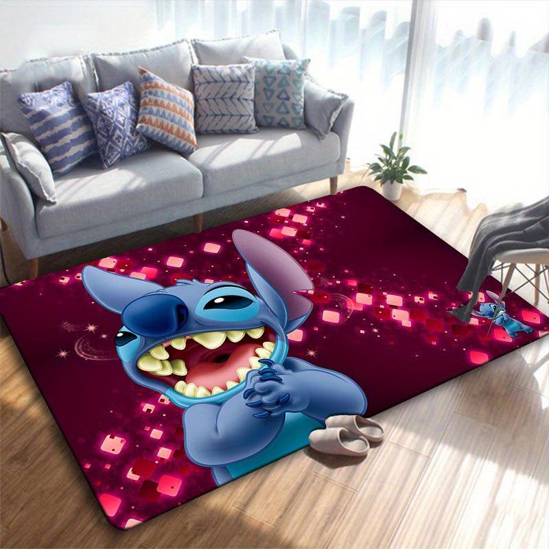 1pc Disney Lilo and Stitch Pattern Carpet Area Rug Non-slip Carpet Hand Washable Floor Mat Suitable For Living Room Bedroom Home Decor