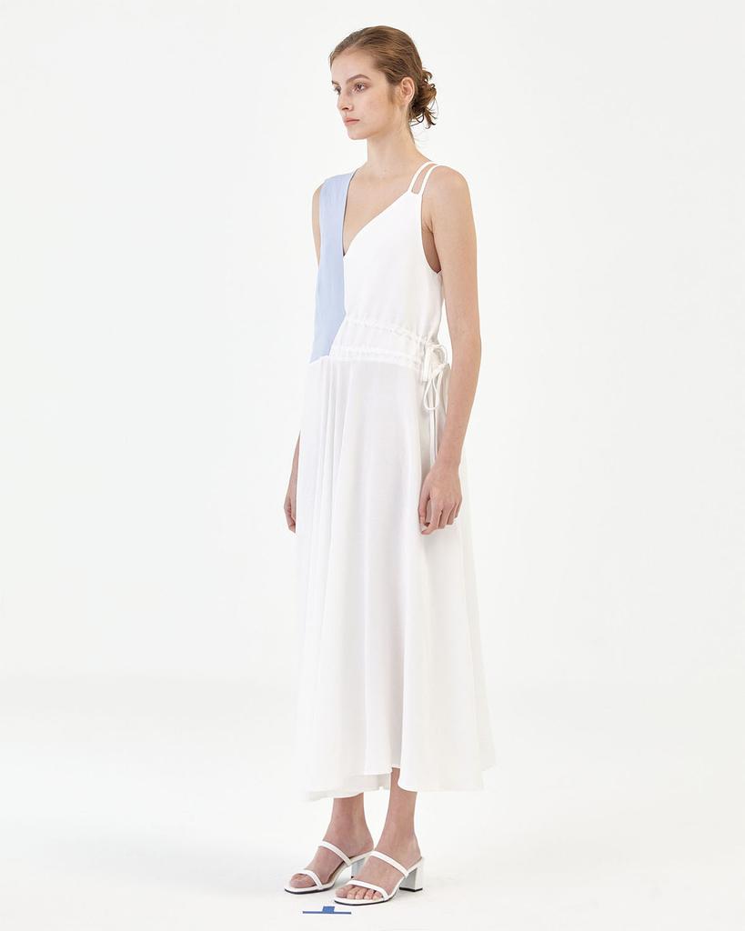 SALON DE SEOUL Color Blocking String Dress - White