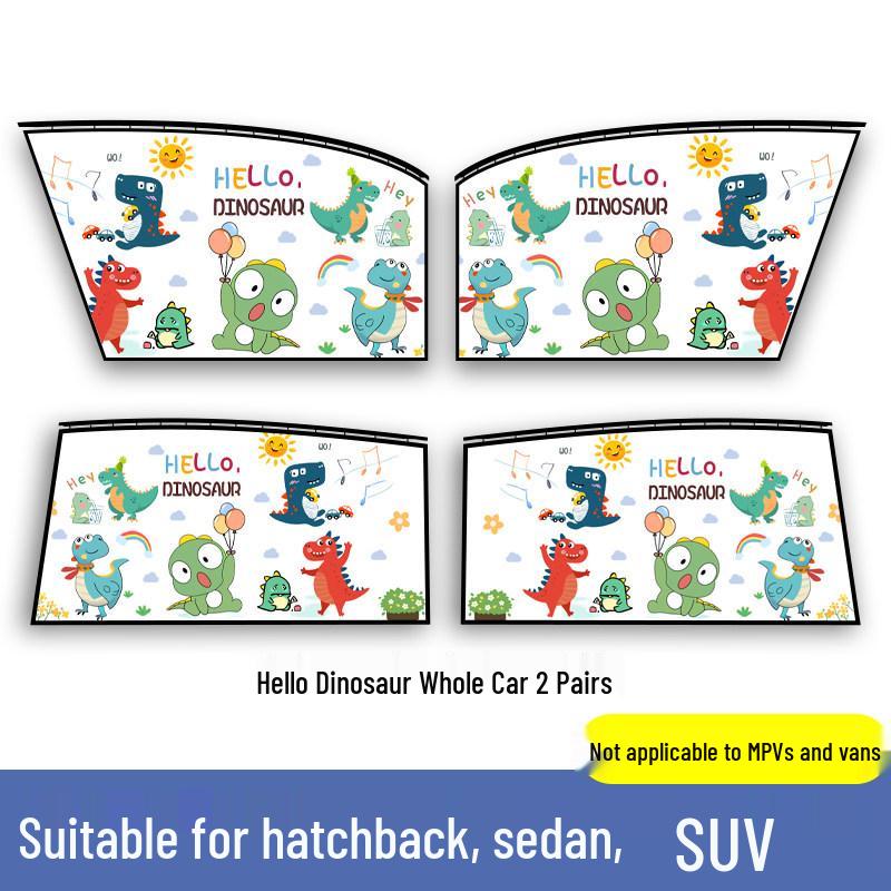 Rear Seat Blackout Sunshade Curtains for Kids