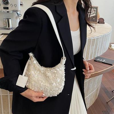 Sequined Crescent Armpit Bag Women's Shoulder Messenger Bag