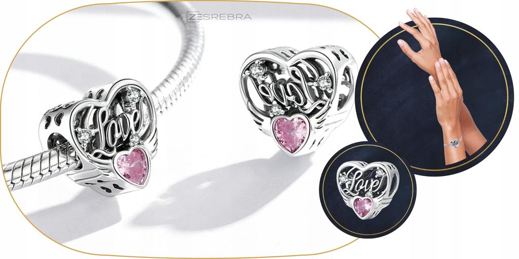 Charms Openwork Heart Love Bead Pr 925 Beads Pendant