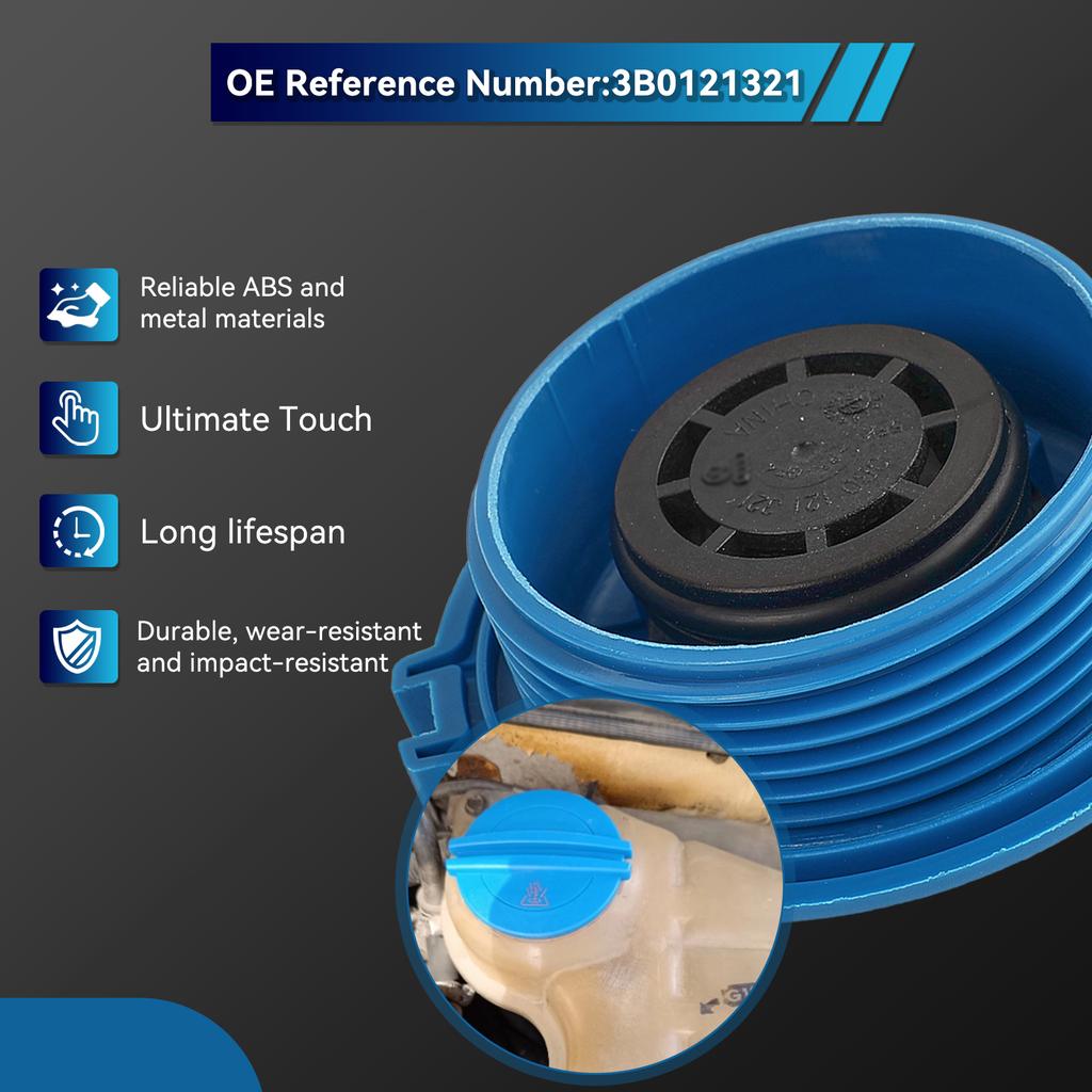 3B0121321 Radiator Water Coolant Reservoir Expansion Storage Tank Cover Fit For VW Passat B5 Jetta Golf Eos Polo