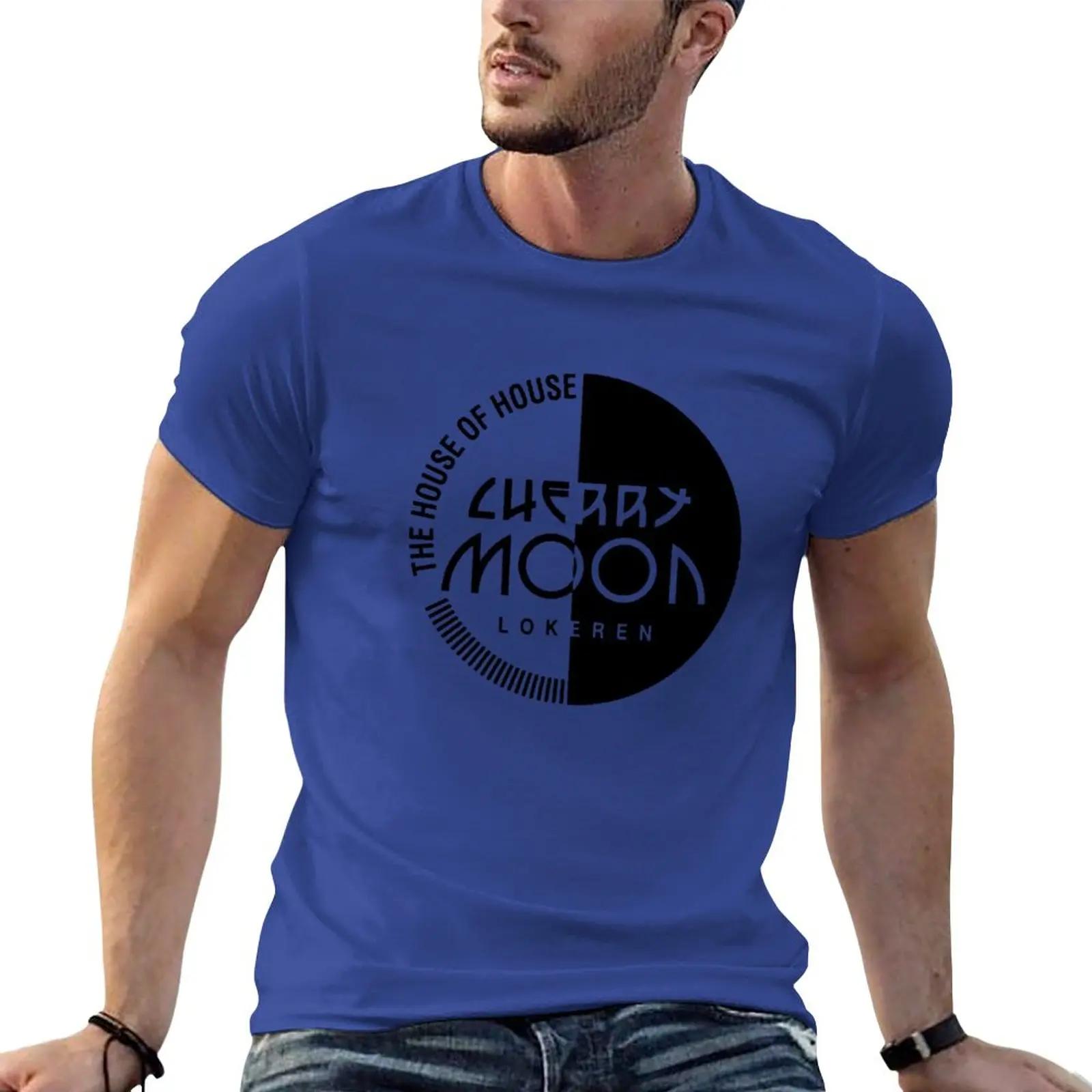 

Blanks Customs Customizeds Oversized T Shirt Men Cherry Moon Lokeren T-Shirt Men Clothing Sumemr Funny Style Cotton New fashion 3XL