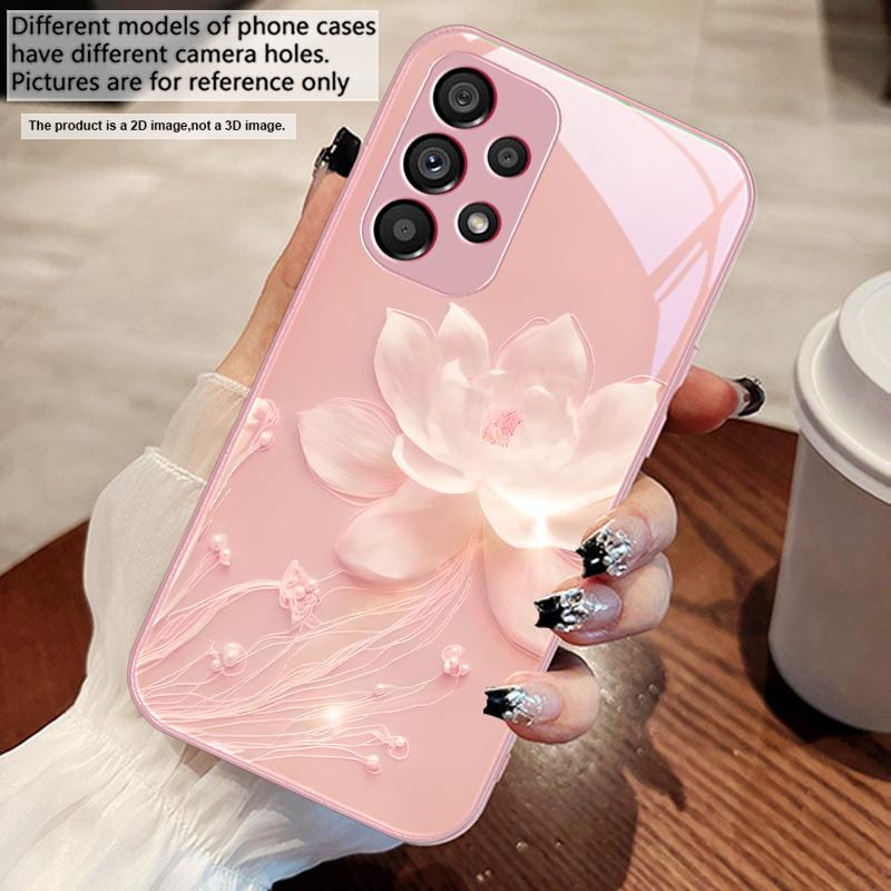 Mgliste i delikatne kwiaty Do Samsung S25 S25 Edge S25Ultra S8 9 S10 20 U ltra S21 Pro 22 Plus S23 FE S24 Ultra Szklane Etui na Telefon