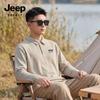 JEEP SPIRIT Men's Loose Fit Long Sleeve Polo Shirt