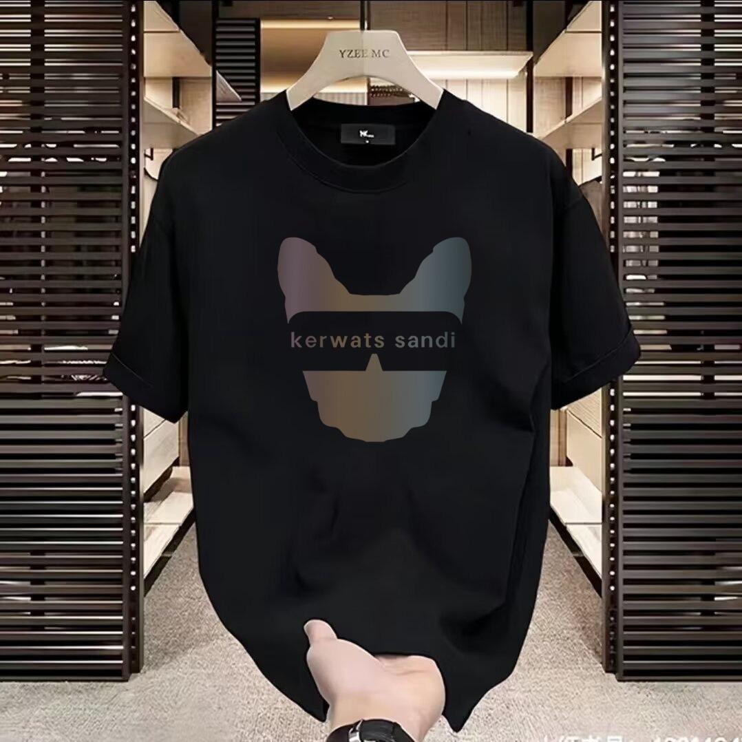 

Американская уличная панк-футболка из чистого хлопка с коротким рукавом для молодежи - Унисекс летний тренд, свободный крой, топ с круглым вырезом 4XL чёрный