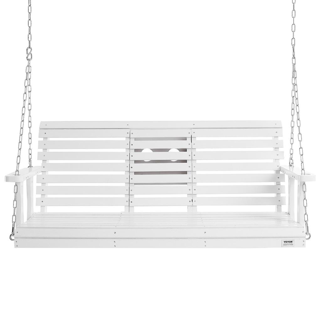 VEVOR Wooden Porch Swing 5 Ft, Patio Bench Swing for Courtyard & Garden, Upgraded 880 Lbs Strong Load Capacity