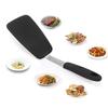High-temperature heat-resistant silicone spatula non-stick pan steak turner non-slip kitchen spatula scald-proof fish spatula black color