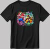 Super Mario Fight Short Sleeve White-Black Men's / Women's T-Shirt N212