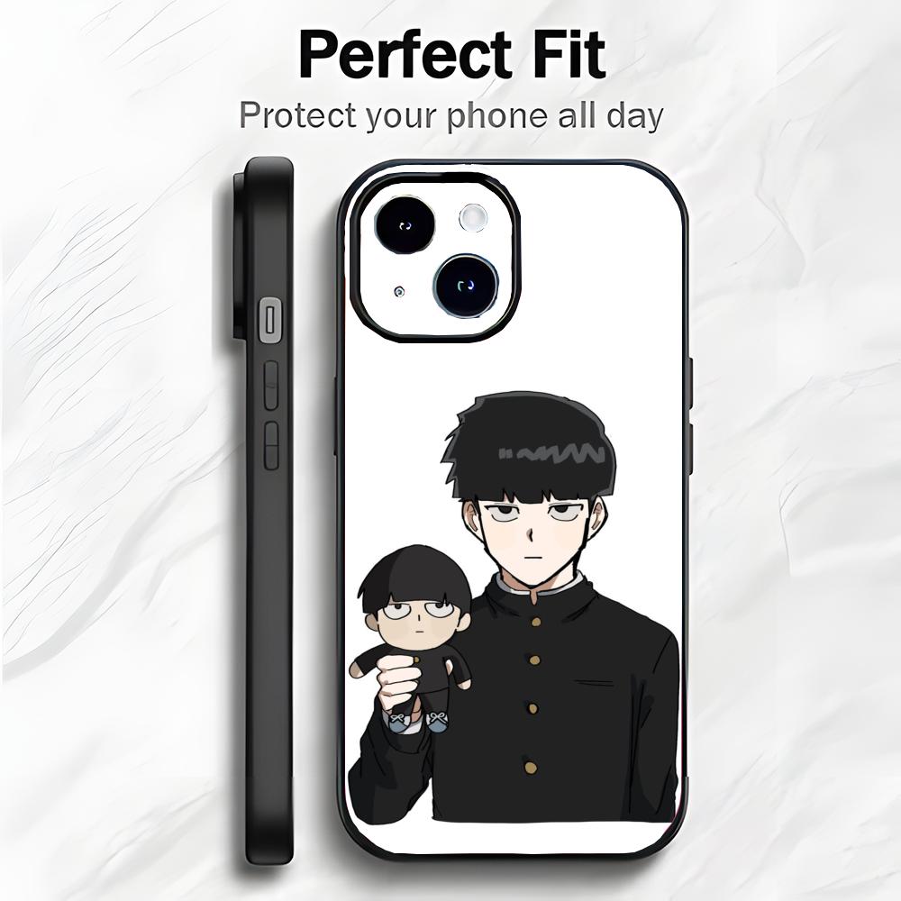 Anime M-Mob Psycho 100 Shigeo Kageyama Phone Case Phone Case Soft Packaging Lightweight For iPhone17 16 15 14 13ProMax