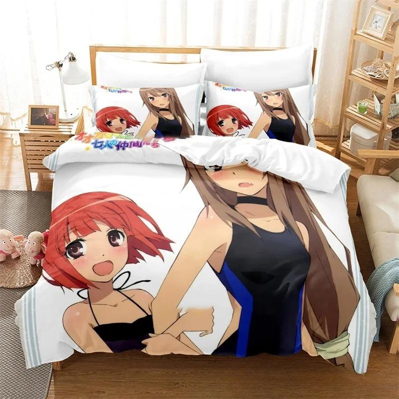 Anime Okami-san Bedding Set Boys Girls Twin Queen King Size Duvet Cover Pillowcase Bed Adult