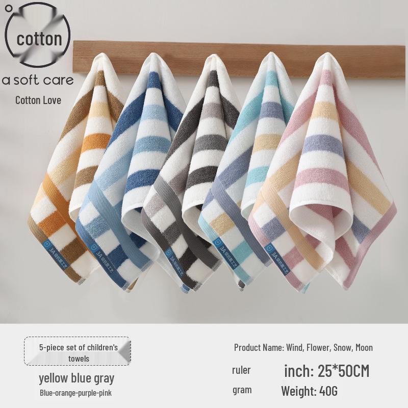 4-Pack Pure Cotton Small Towels for Face and Bath: Absorbent, Lint-Free, Unisex Washcloths