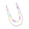 Candy Color Double Layer High Street Acrylic Pants Chain Adjustable Length Waist Chain Accessory for Fashion Enthusiasts