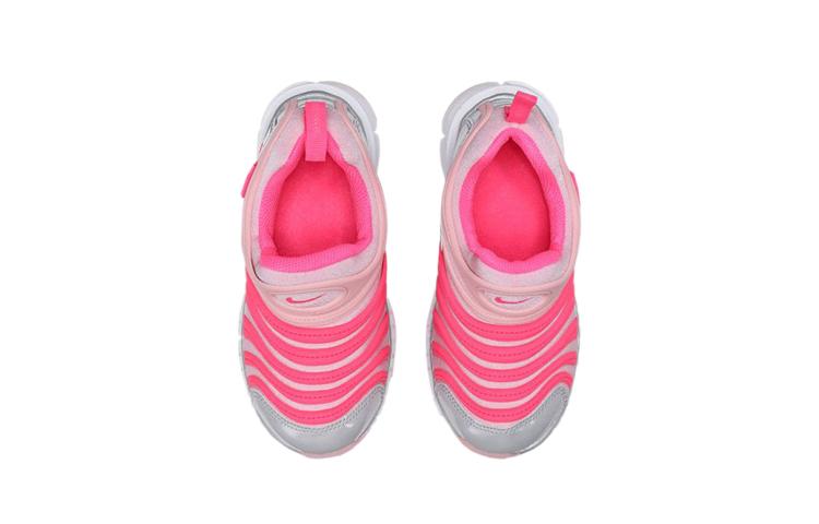 Nike Dynamo Free Slip Resistant Cushioning Low top Running Shoes White Pink Children Aged 3 7 Years Old CI1187-686