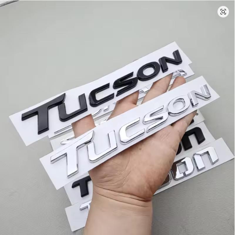 Rlapg3 ABS SONATA TUCSON Styling Car Logo Letter Decal Tail Rear Trunk Emblem Badge Sticker For Hyundai Auto Decoration Accessories