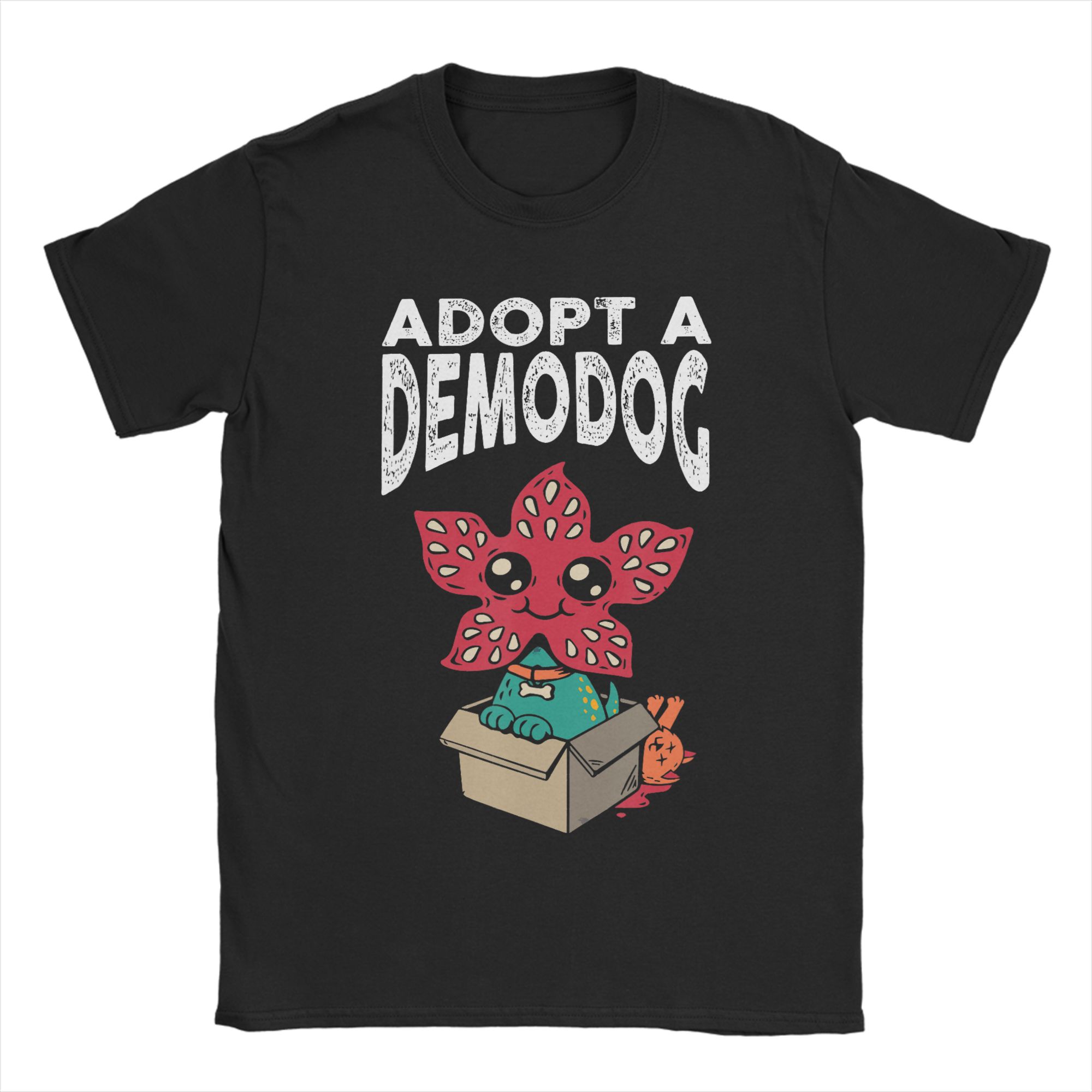 

I Raise A Demodog Costume Funny Dog Lovers T Shirt Summer Harajuku T Shirts Man Cotton ONeck Oversize Tees Short Sleeve Tops S