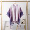 Tassel Ethnic Style Shawl Wave Large Neck Scarves Fashion Winter Knitted Scarf  Outdoor