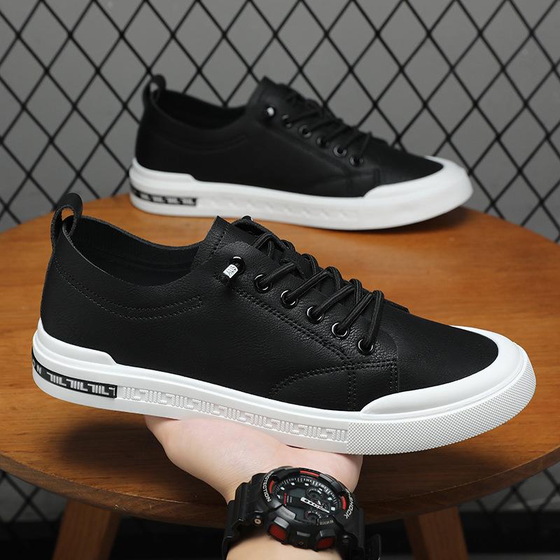 Cross-Border Hair Men'S Shoes Summer Men'S Large Size Versatile Men'S Shoes Trendy Boys Mid-Top Board Shoes Casual Little White Shoes