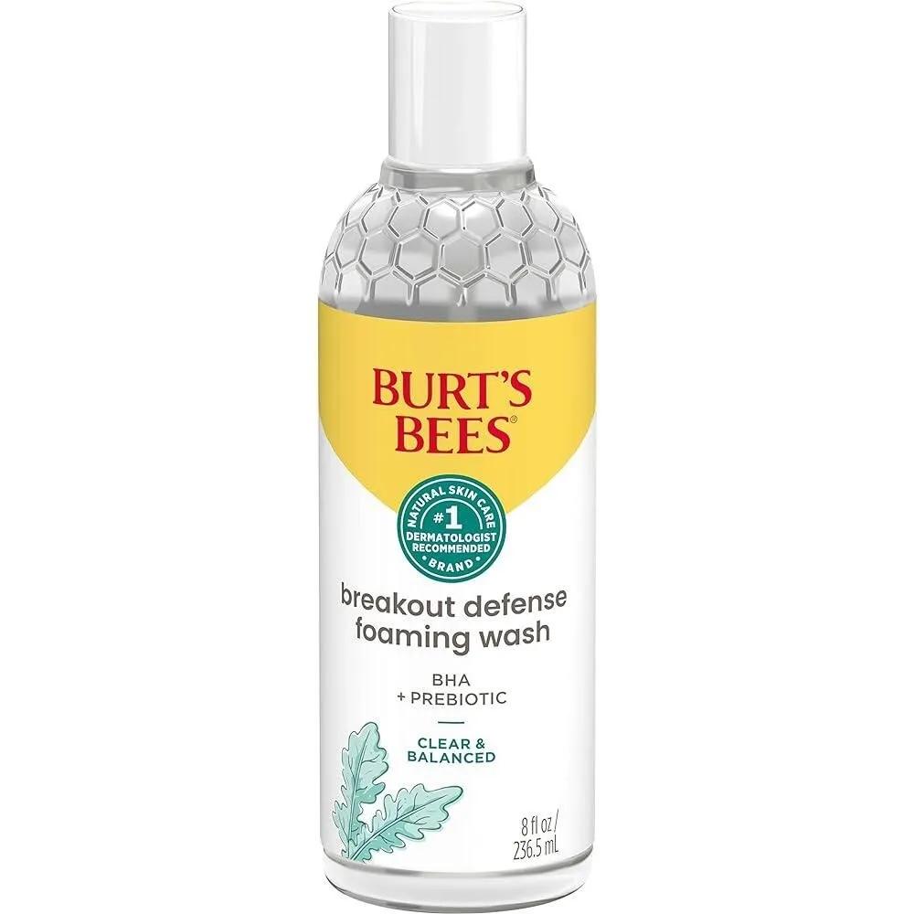Burt s Bees Foaming Face Wash 236.5ml BHA Breakout Defense Cleanser for all skin types. Removes impurities and excess facial oil.